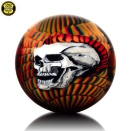 Latticino Skull Millefiori Marble