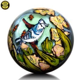 “Bluejay in Gladiolus” Murrine Marble