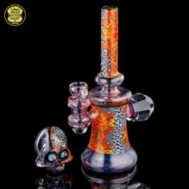 14mm CFL Rasta Black & White Skulls Murrine Tube Set