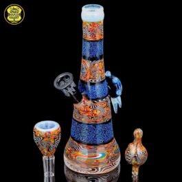 14mm Chaos Coogi Silver Fumed Squiggletech Tube Set