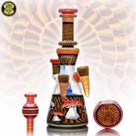 10mm Latticino Cane Millefiori Banger Hanger Tube