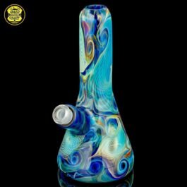 10mm Starry Night Irid and Amber Purple Fumed Retticello Tube