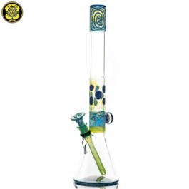 10mm UV Millefiori Spiral Linework Beaker Tube