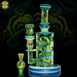 14mm Elite “Pod” Green Straight Fab Tube Set