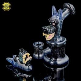 14mm CFL Elixir Open Mouth Wolf Head Banger Hanger Tube set