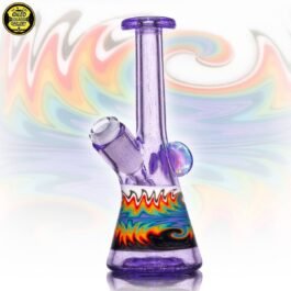 10mm Rainbow Wig Wag Mini Purple Lollipop Tube