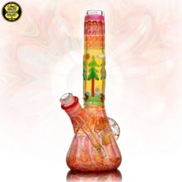 10mm Fumed Scenic Grateful Dead Millefiori Mini Beaker Tube