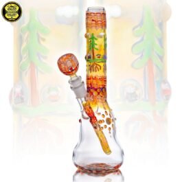 14mm Fumed Scenic Southpark Millefiori Beaker Tube Set