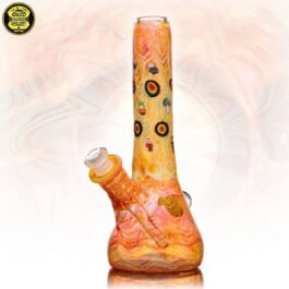 10mm Fumed Southpark Millefiori Mini Beaker Tube